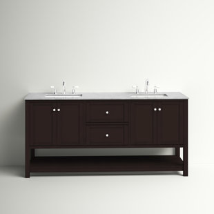 Brown Double 72 Inch Vanities You'll Love | Wayfair